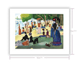 Quilled version of A Sunday Afternoon on the Island of La Grande Jatte, Seurat with dimensions