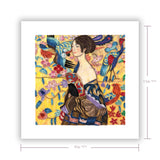 Quilled Art-Size Artist Series - Lady with Fan, Klimt with dimensions