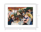 Quilled Art-Size Artist Series - Luncheon of the Boating Party, Renoir with dimensions