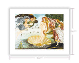 Quilled Art-Size Artist Series - Quilled The Birth of Venus, Botticelli with dimensions