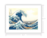 Quilled Art-Size Artist Series - The Great Wave off Kanagawa, Hokusai with dimensions