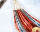 Detail of Quilled Beach Hammock Greeting Card