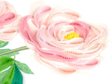 Close up detail of the Peony flower from the Bluebird & Peonies Quilled Greeting Card.