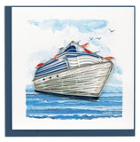 Quilled Cruise Ship Greeting Card