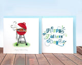 Quilled Happy Father's Day Card next to quilled grilling fathers day greeting card