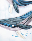 Detail of Quilled Humpback Whales Greeting Card