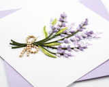 Quilled Lavender Bunch Greeting Card