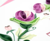 Quilled LOVE Floral Wreath Greeting Card detail image