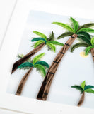 Detail of Quilled Palm Trees Greeting Card