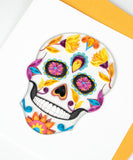 Detail of Quilled Sugar Skull Greeting Card