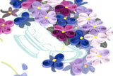 Detail of Quilled Violet Bouquet Greeting Card