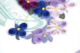 Detail of Quilled Violet Bouquet Greeting Card