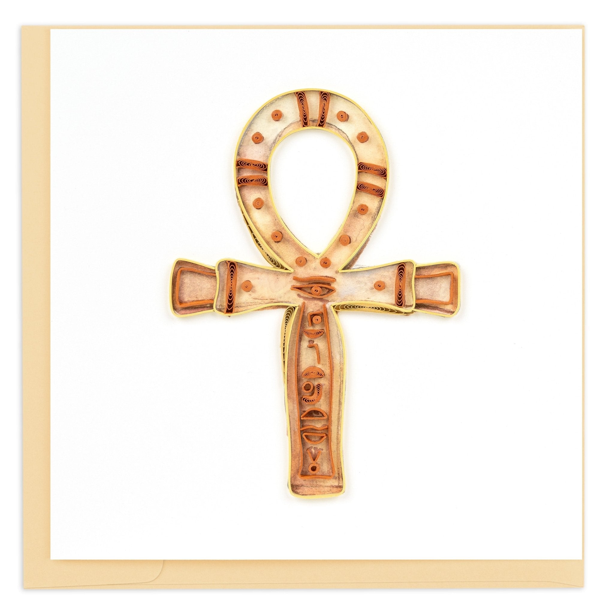 Quilled Ankh Greeting Card - Quilling Card - Greeting Card