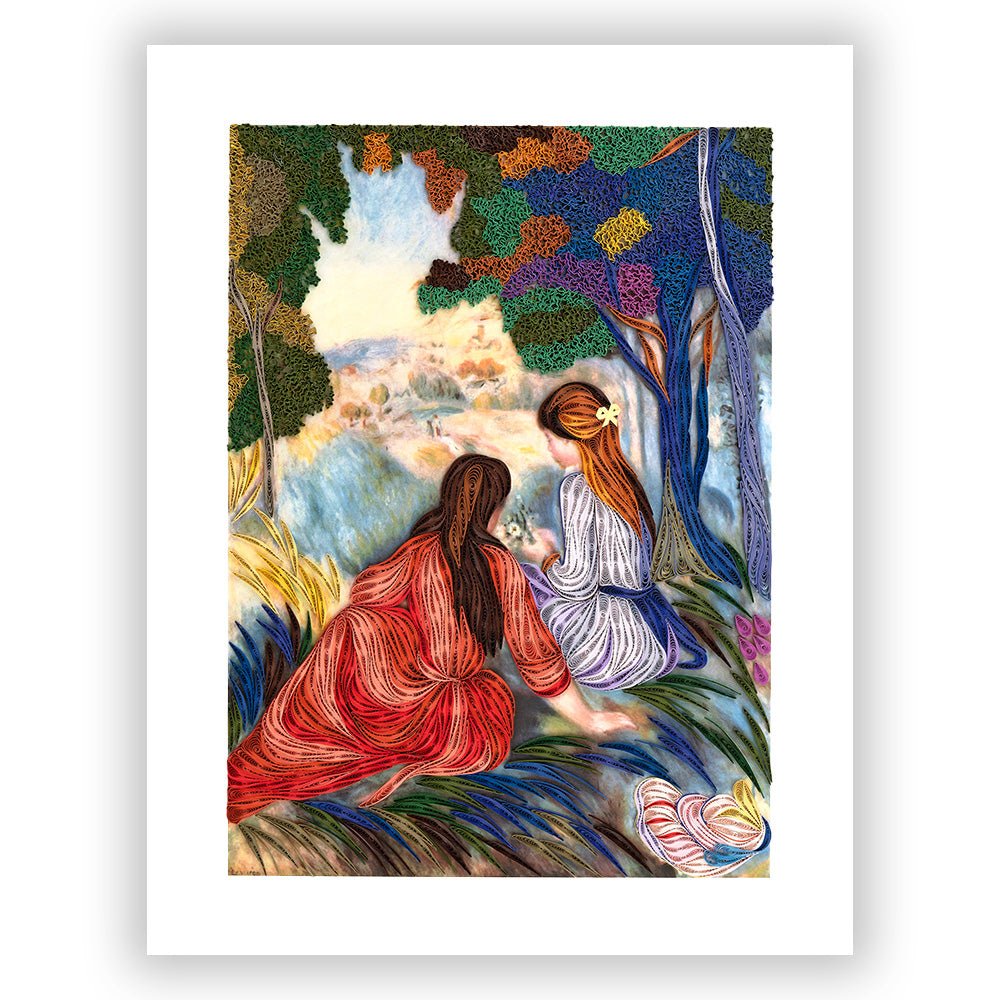 Art - Size Artist Series - In the Meadow, Renoir - Quilling Card - Artist Series