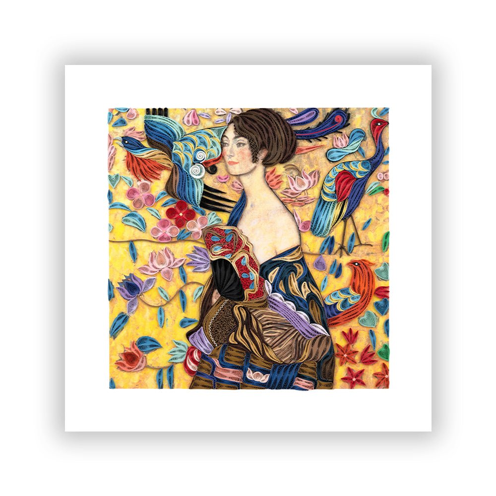 Art - Size Artist Series - Lady with Fan, Klimt - Quilling Card - Artist Series