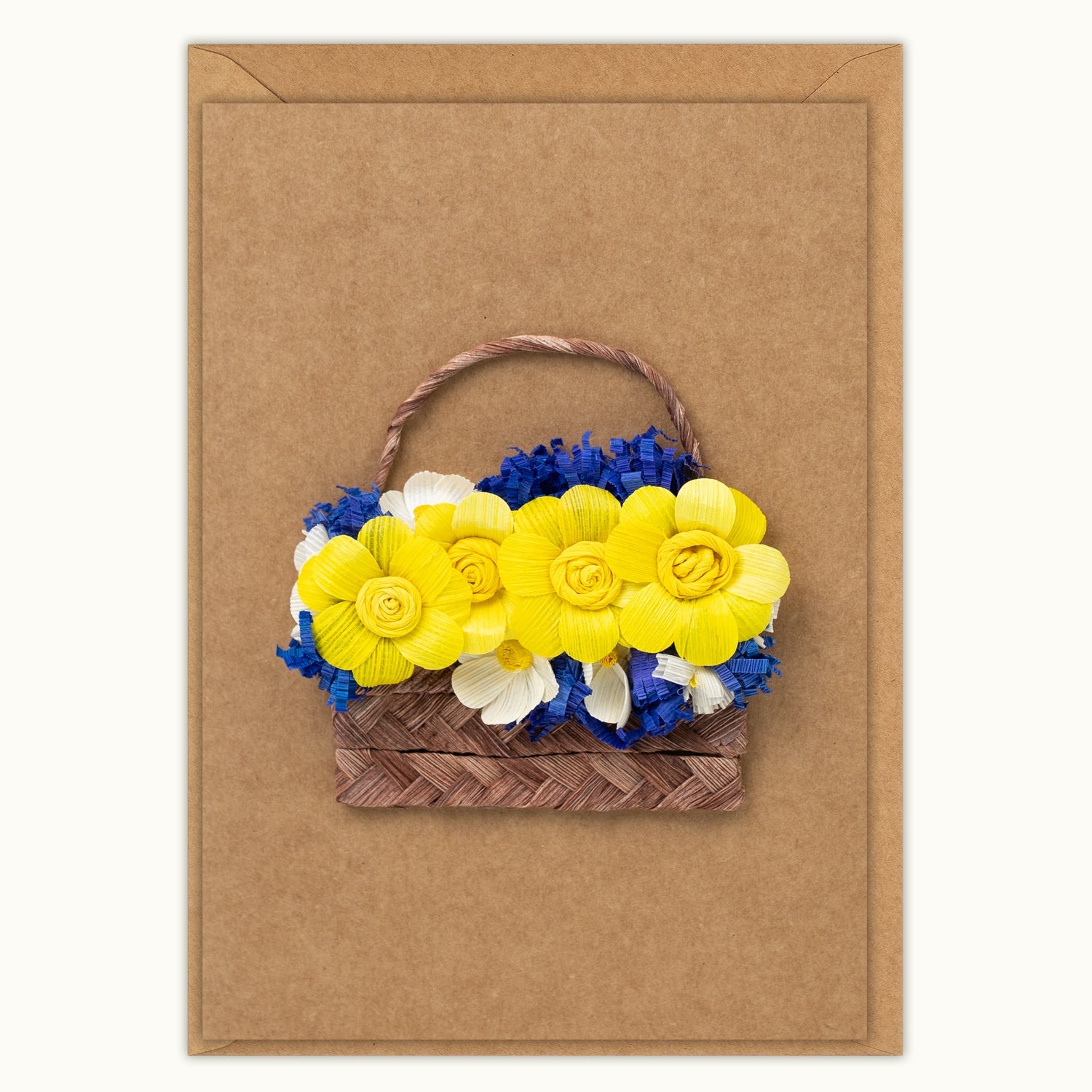 Flower Basket Handmade Card - Quilling Card - Greeting Card
