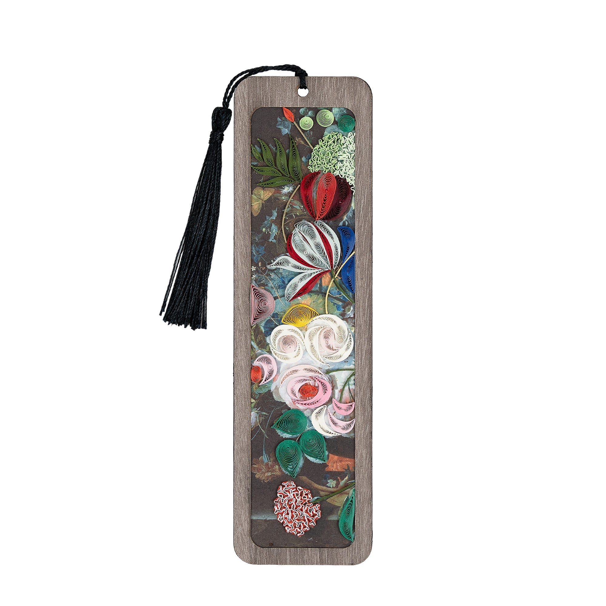 Flowers & Fruit Still Life Quilling Art Bookmark | Van Huysum - Quilling Card - Bookmark