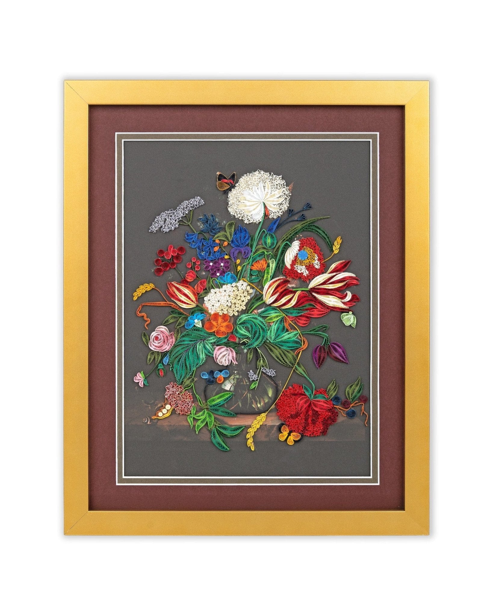 Framed Art - Size Artist Series - Vase of Flowers, de Heem - Quilling Card - Artist Series