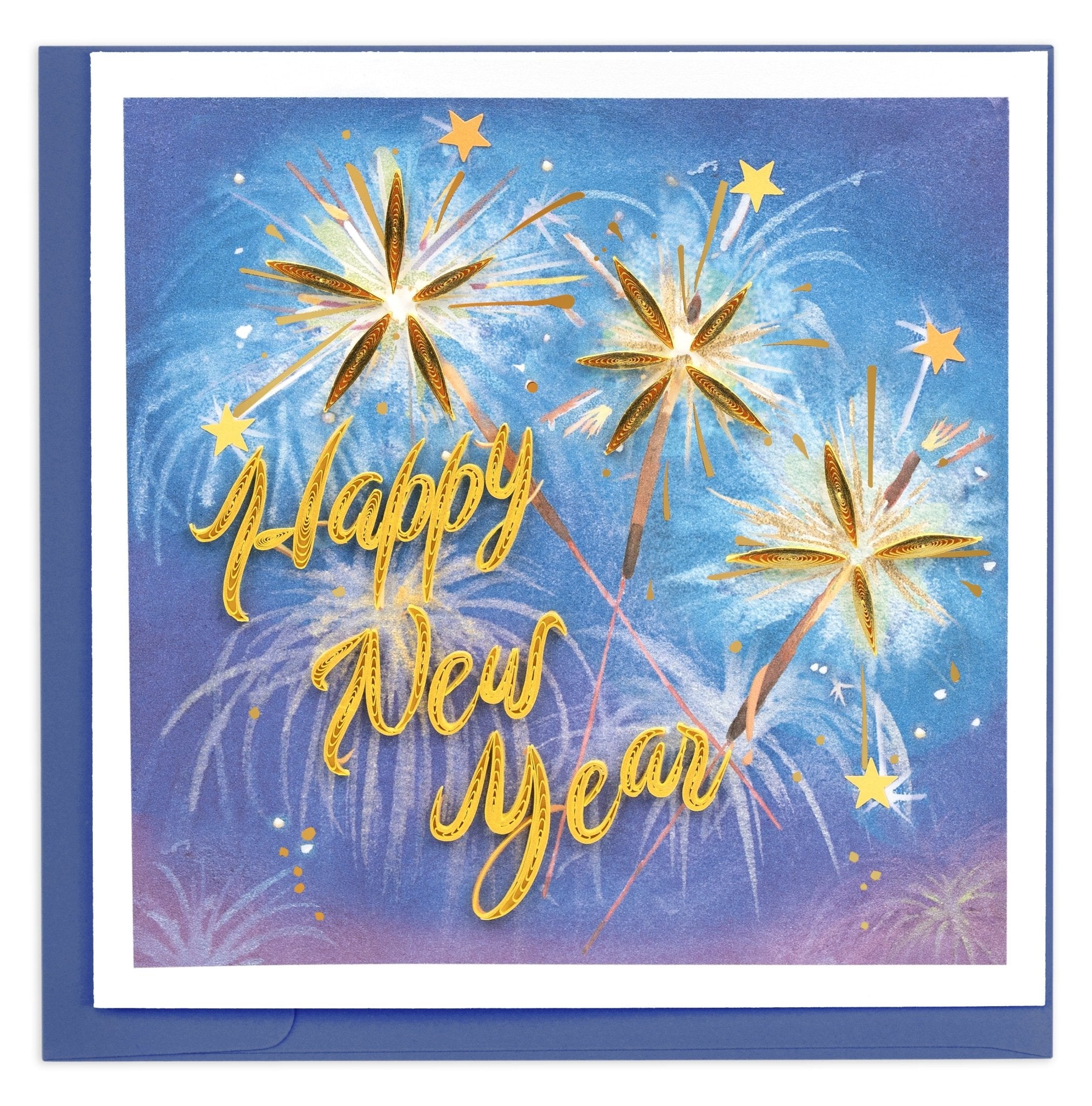 Quilled New Years Eve Greeting Card
