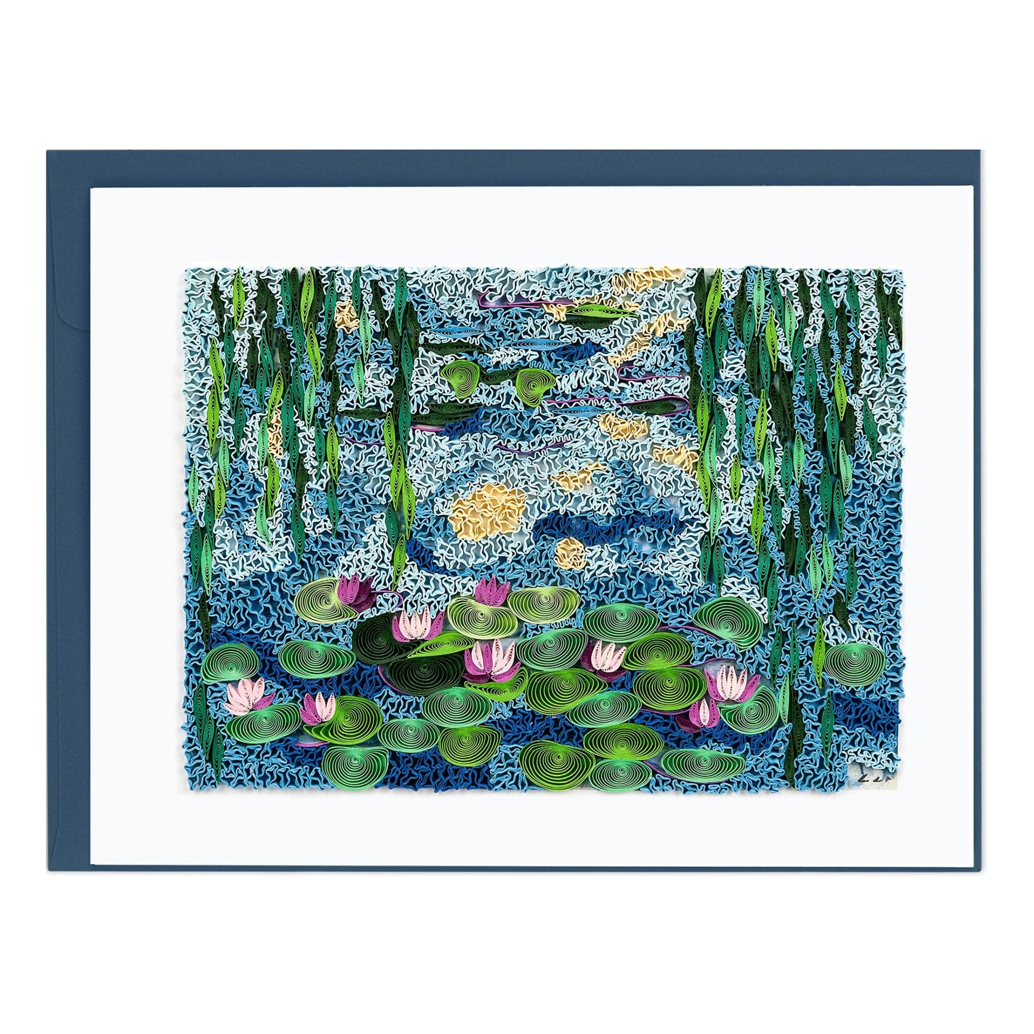 Quilled Artist Series - Water Lilies 1916 - 19, Monet - Quilling Card - Greeting Card