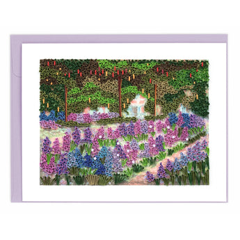 Quilled Artist Series - The Artist's Garden at Giverny, Monet Greeting Card - Quilling Card - Greeting Card