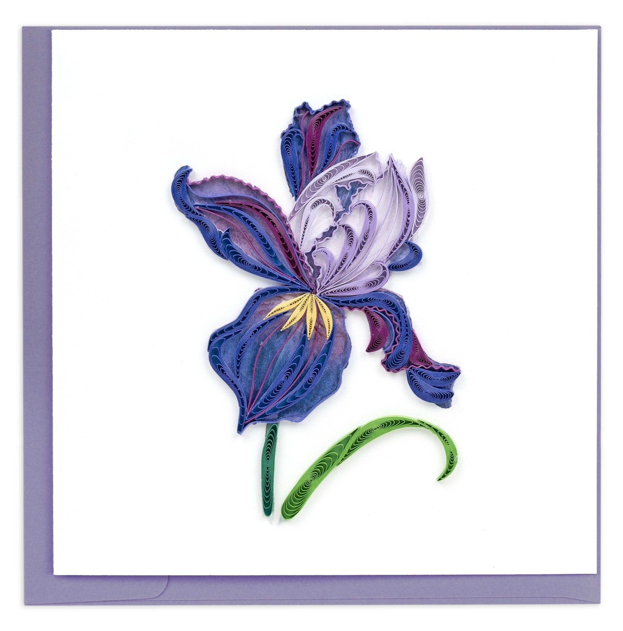 Quilled Iris Bloom Greeting Card - Quilling Card - Greeting Card