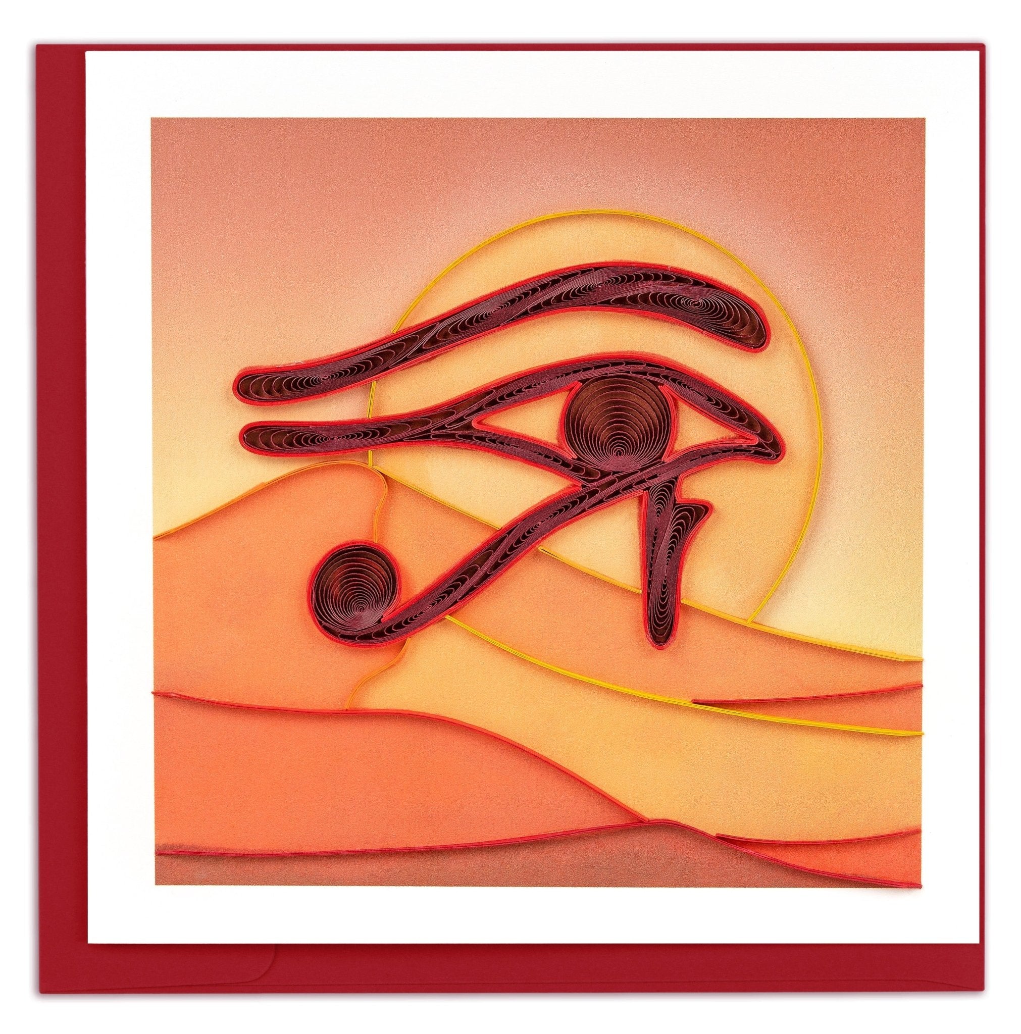 Quilled Eye of Ra Greeting Card