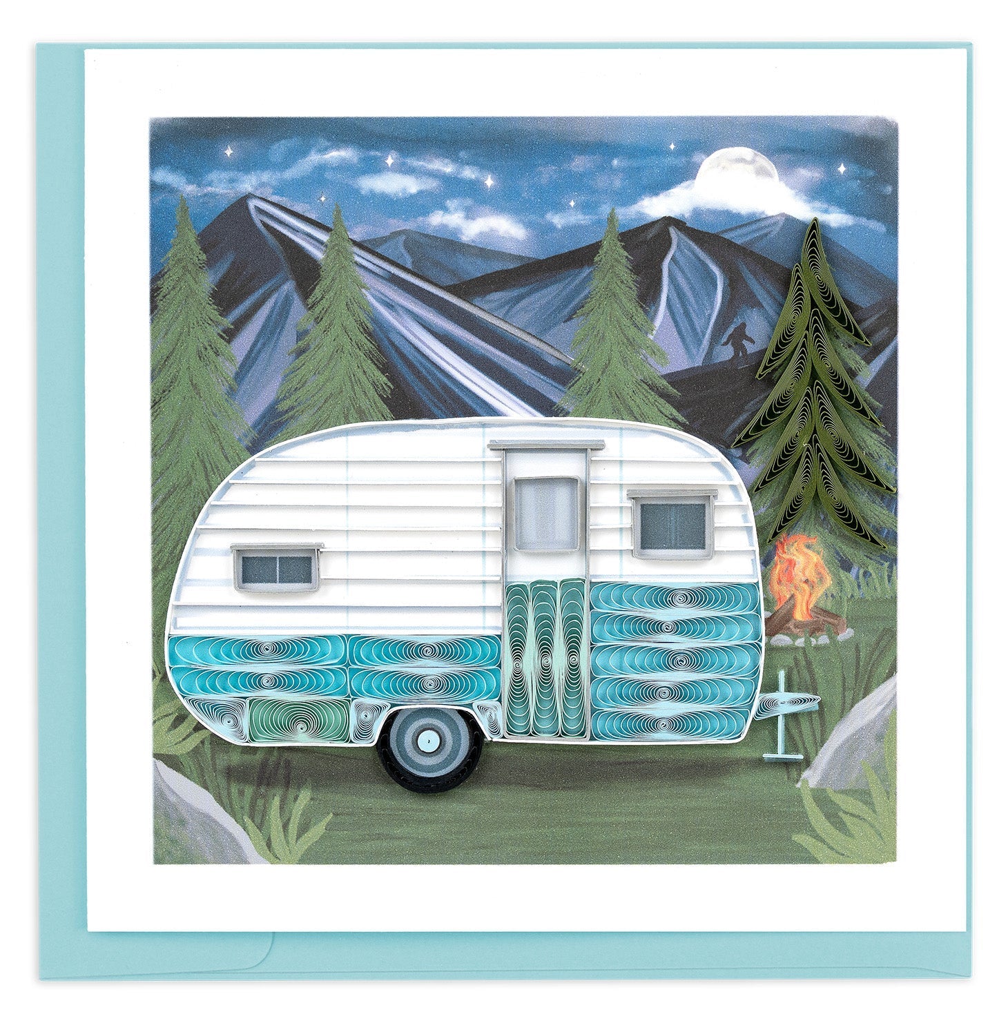 Quilled Camper Greeting Card - Quilling Card - Greeting Card