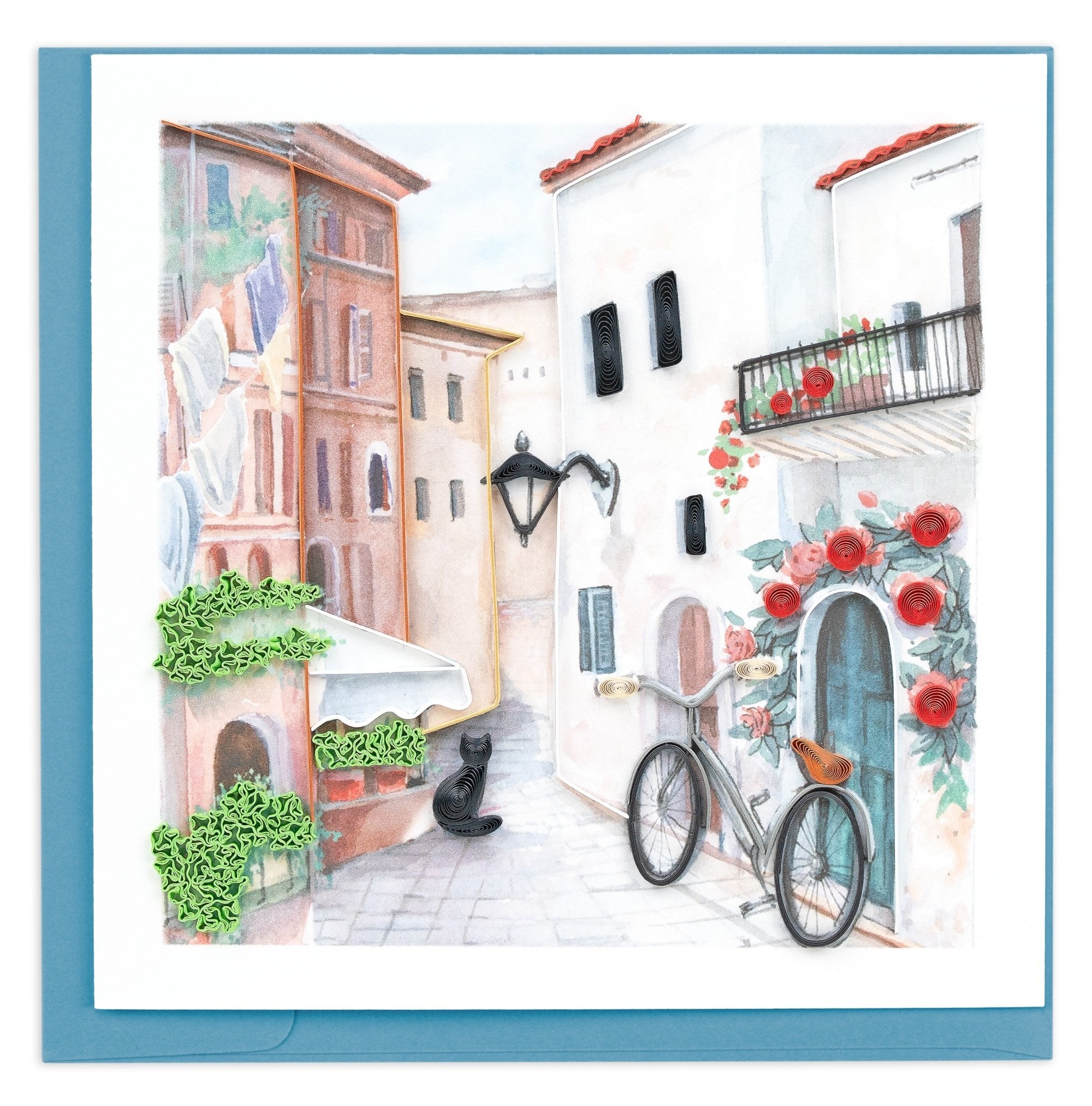 Quilled Trastevere Greeting Card - Quilling Card - Greeting Card