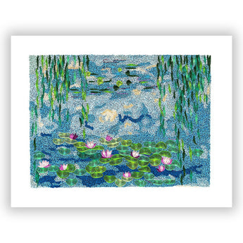Art - Size Artist Series - Quilled Water Lilies 1916 - 19, Monet - Quilling Card - Artist Series