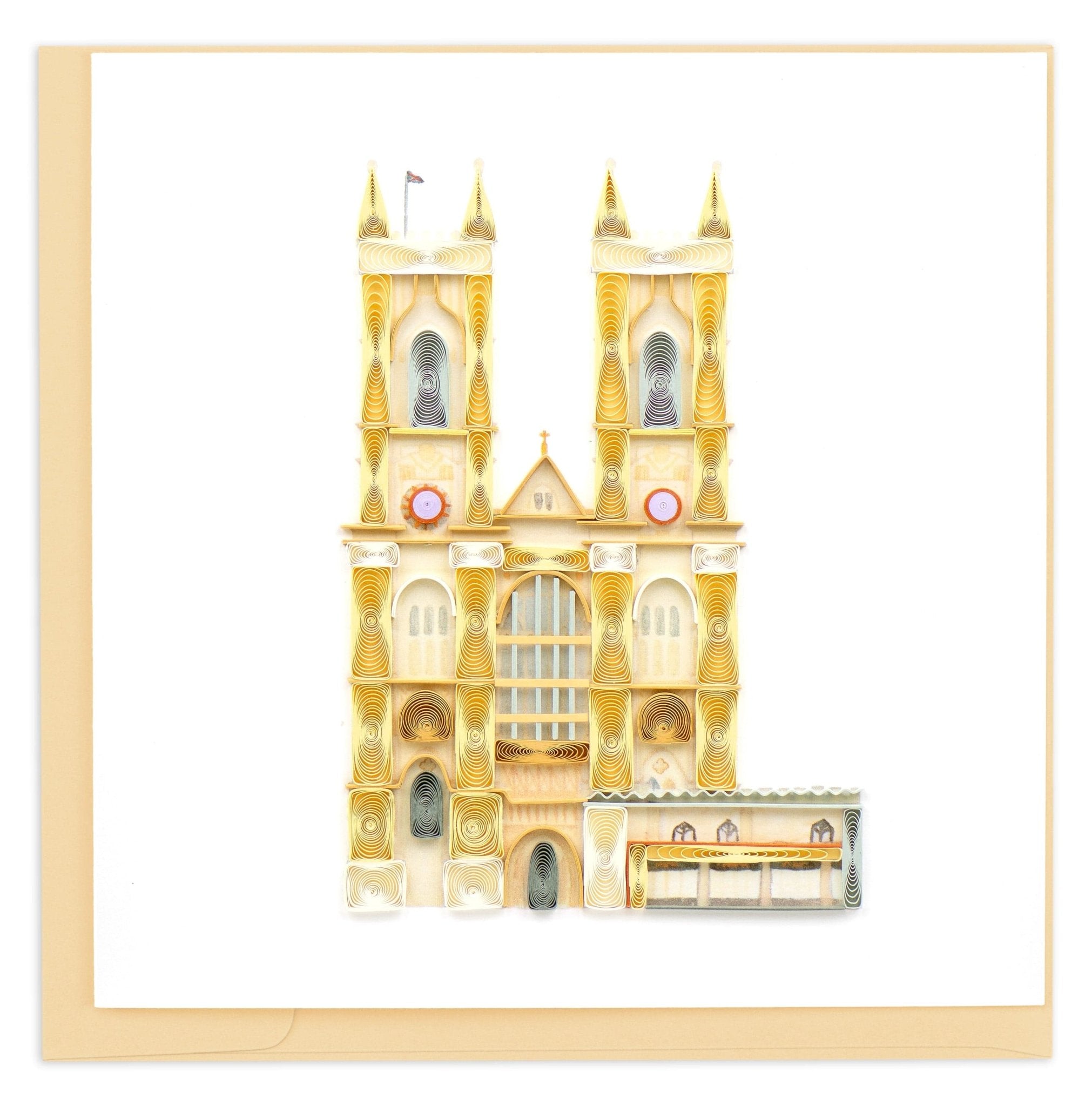 Quilled Westminster Abbey Greeting Card - Quilling Card - Greeting Card
