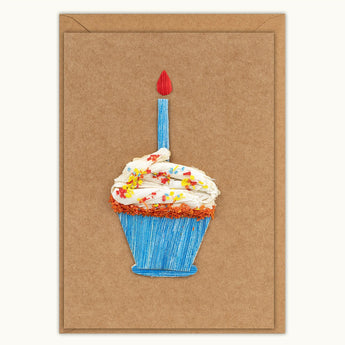 Cupcake Birthday Handmade Card - Quilling Card - Greeting Card