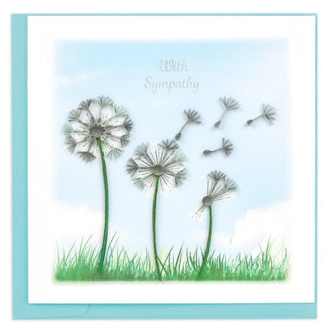 Quilled Sympathy Dandelions Greeting Card - Quilling Card - Greeting Card