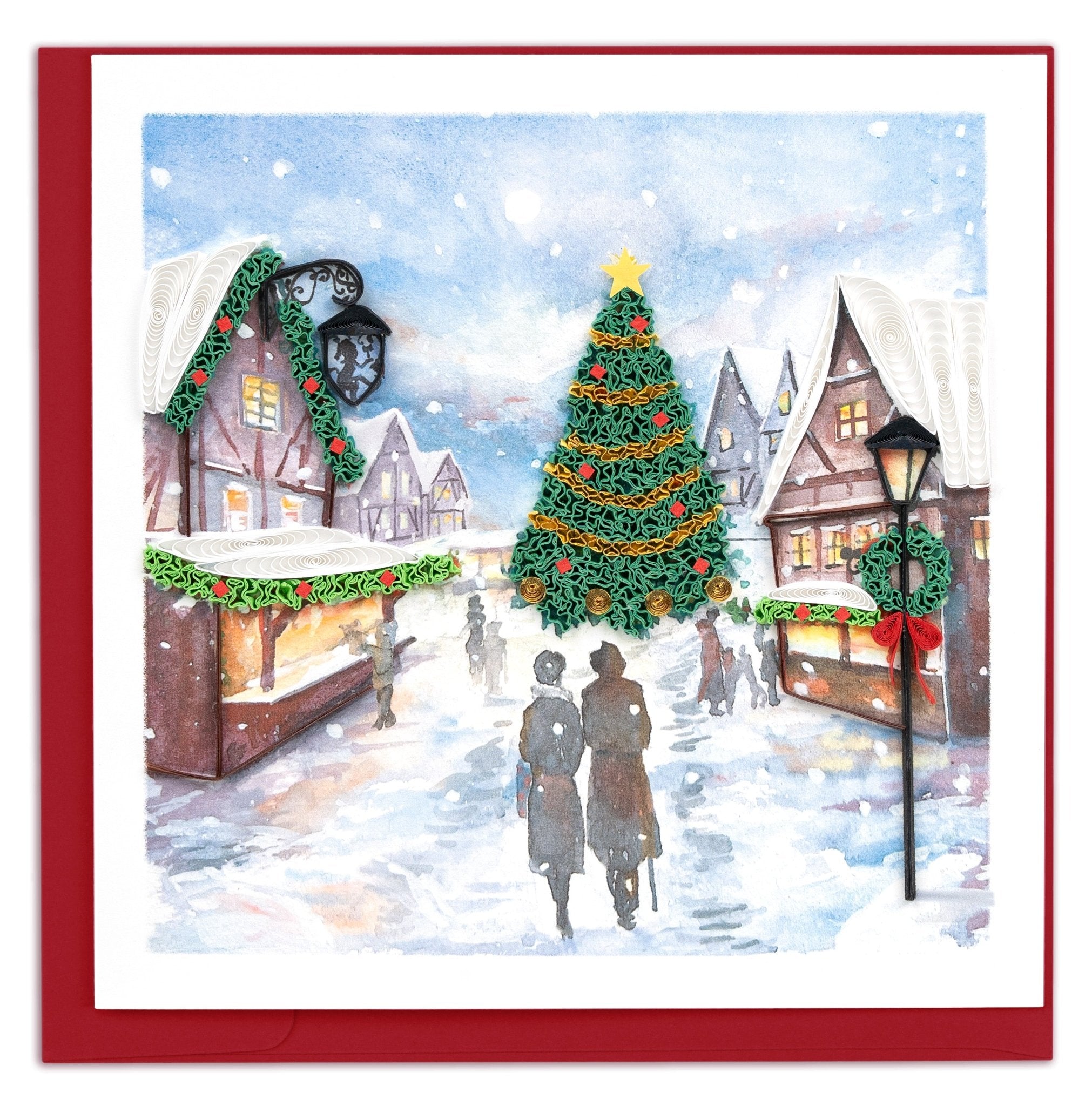 Quilled Holiday Market Greeting Card - Quilling Card - Greeting Card