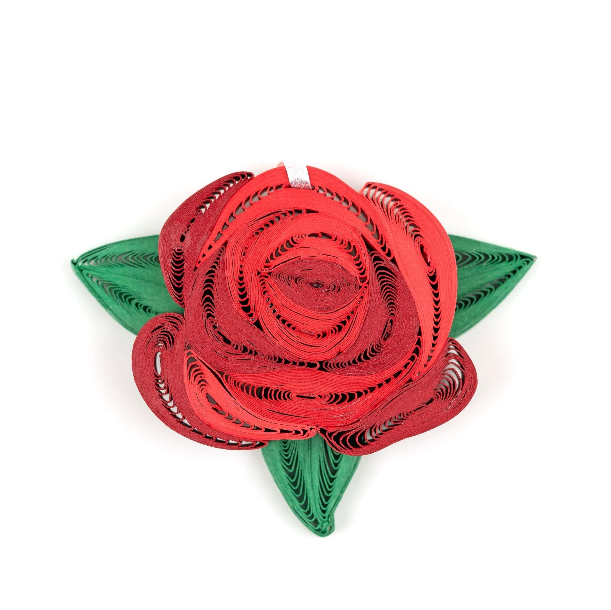 Rose Ornament - Single - Quilling Card - Ornament