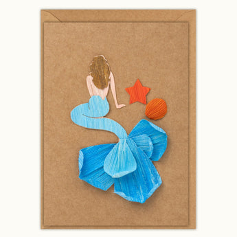 Mermaid Handmade Card - Quilling Card - Greeting Card