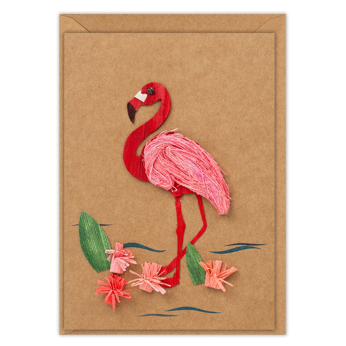 Flamingo Handmade Card - Quilling Card