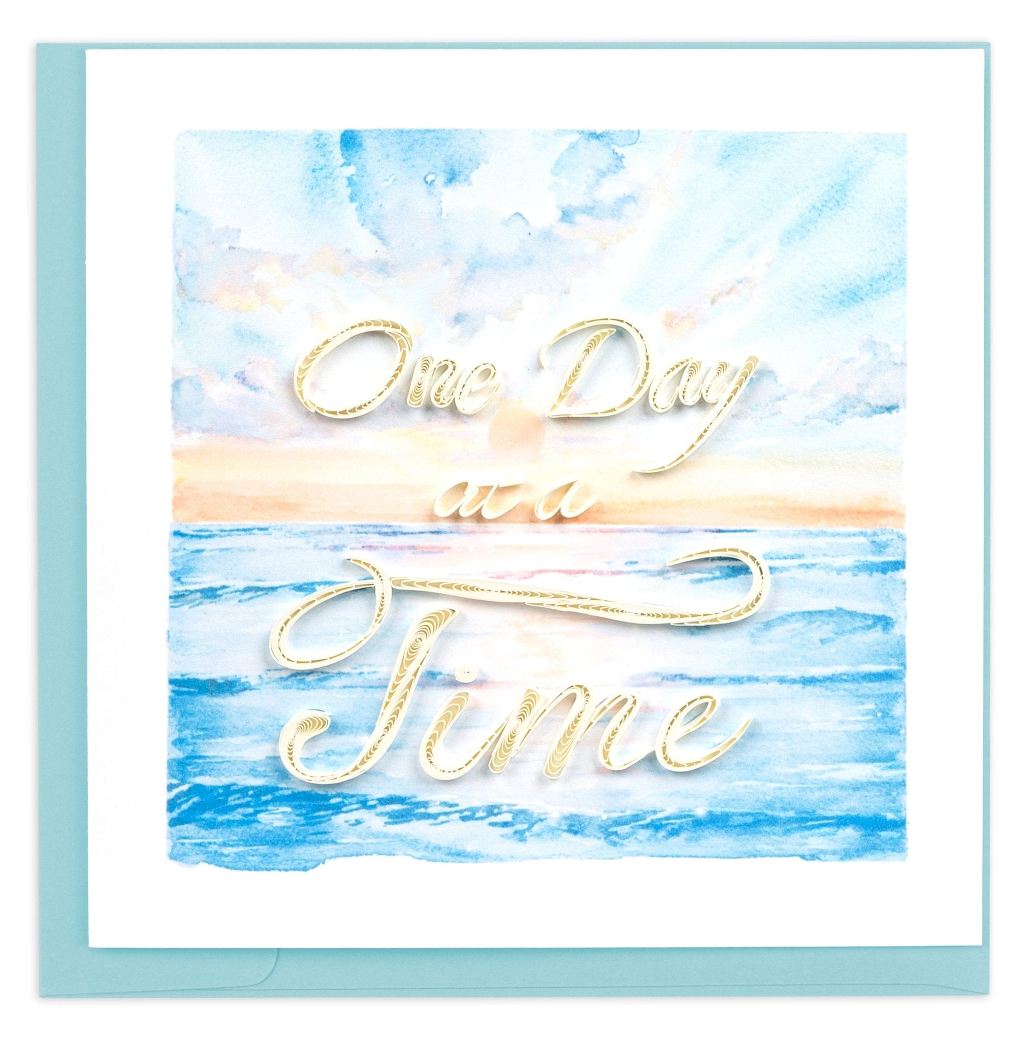 Quilled One Day at a Time Greeting Card - Quilling Card - Greeting Card