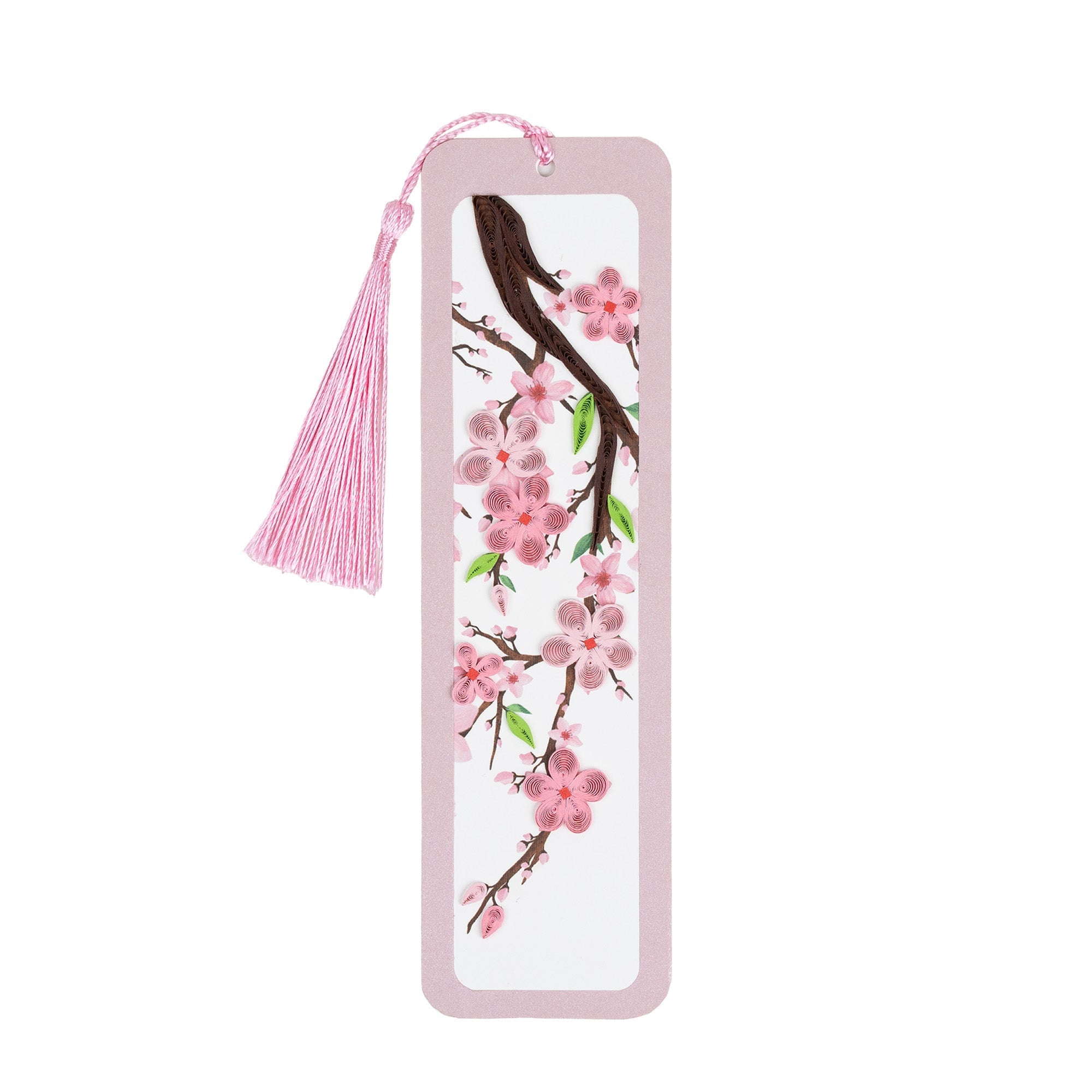 Cherry Blossoms Handmade Quilled Paper Bookmark - Quilling Card - Bookmark