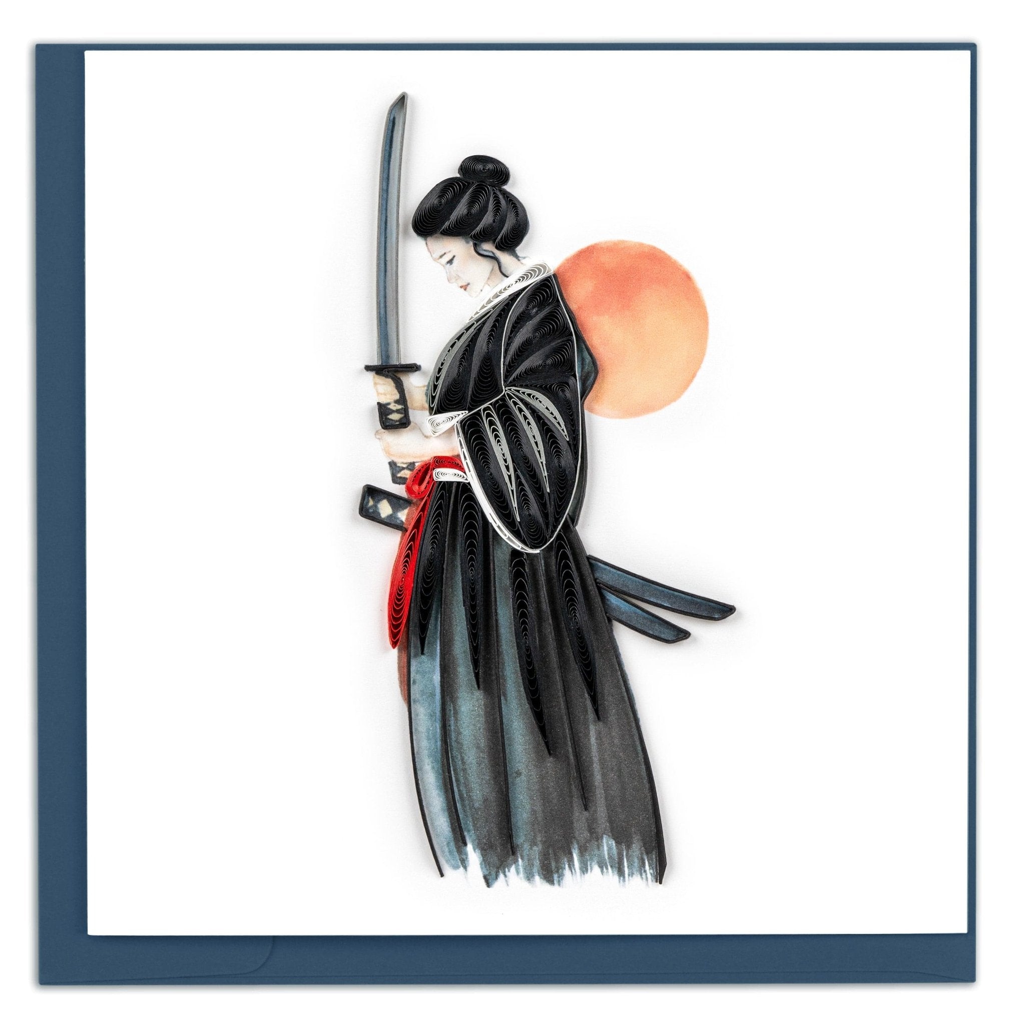 Quilled Female Samurai Greeting Card