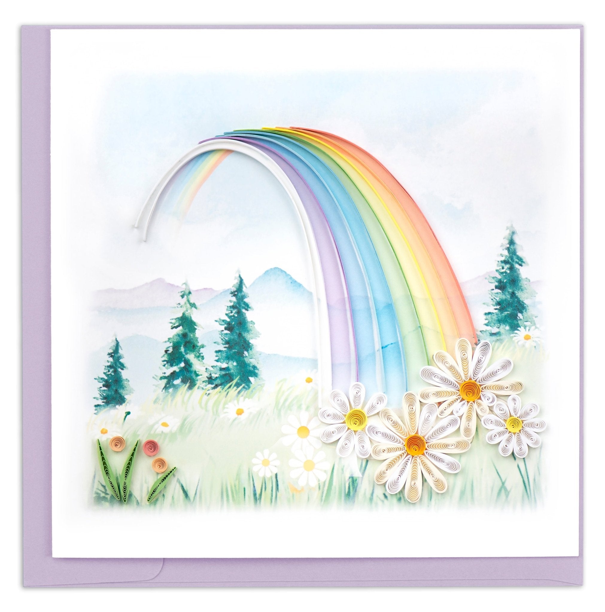 Quilled Rainbow Greeting Card - Quilling Card - Greeting Card