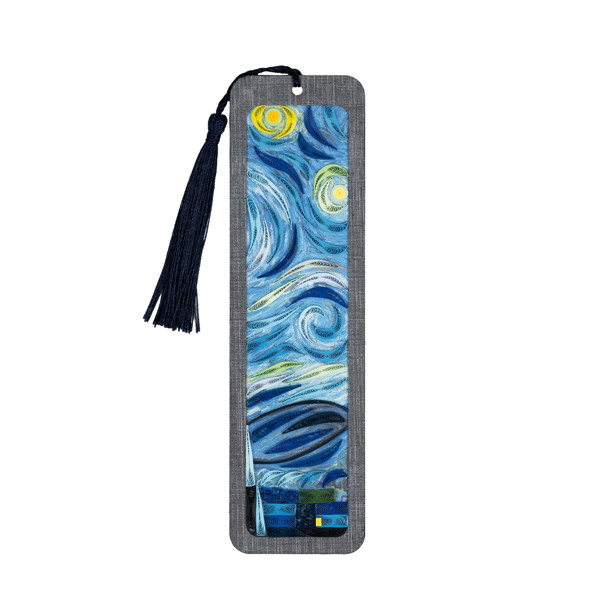 Starry Night Quilling Art Bookmark | Van Gogh - Quilling Card - Bookmark