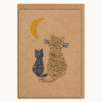 Cat & Kitten Handmade Greeting Card - Quilling Card - Greeting Card