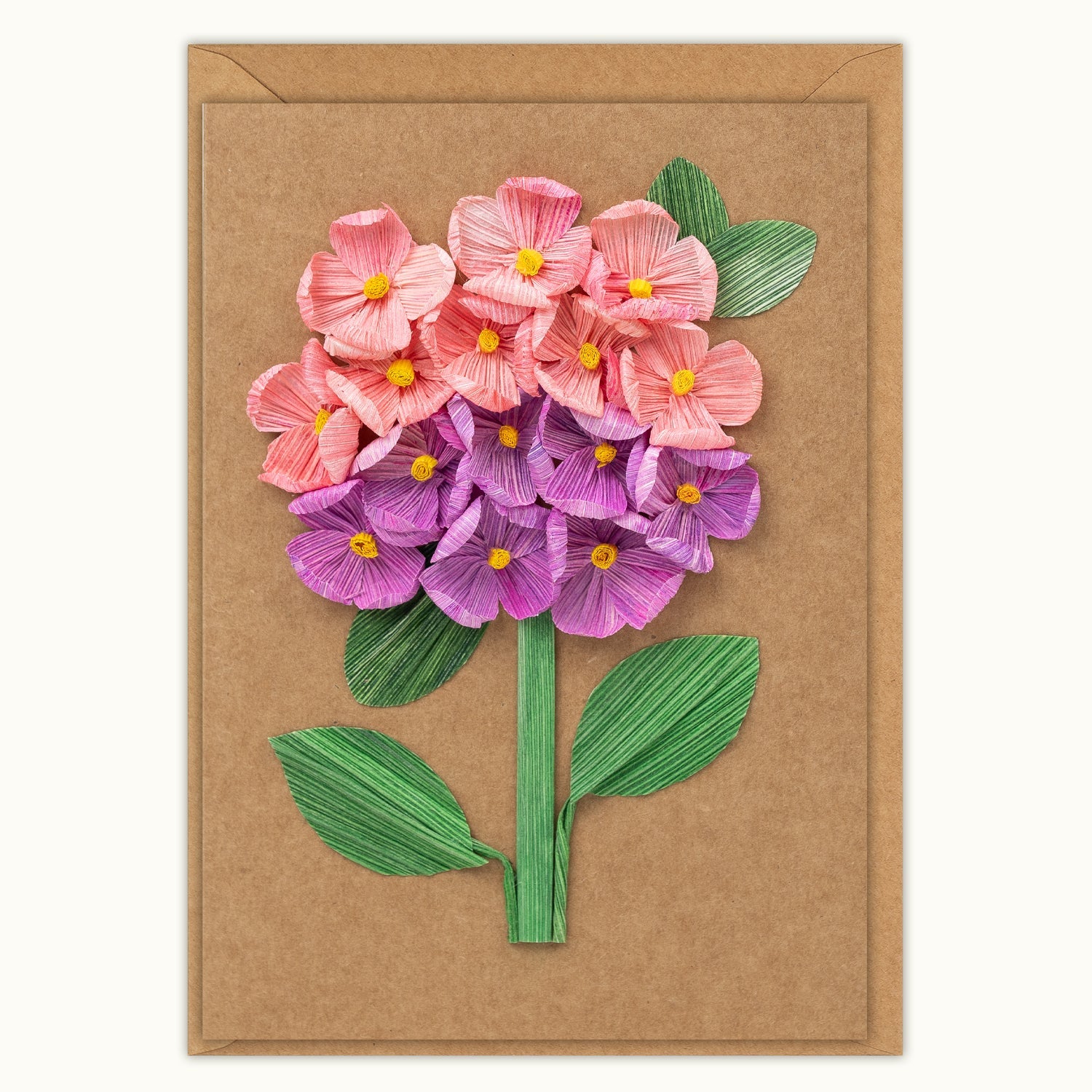 Purple Hydrangeas Handmade Card - Quilling Card - Greeting Card