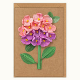 Purple Hydrangeas Handmade Card