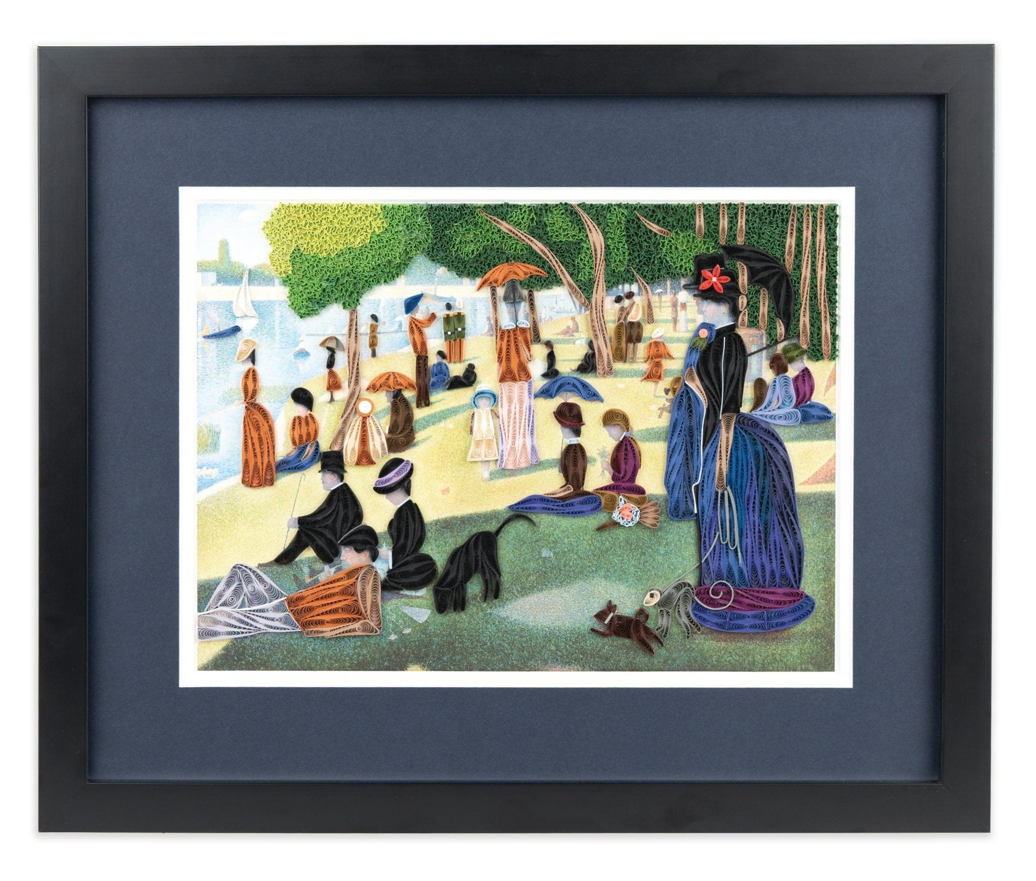 Framed Art - Size Artist Series - A Sunday Afternoon on the Island of La Grande Jatte, Seurat - Quilling Card - Artist Series