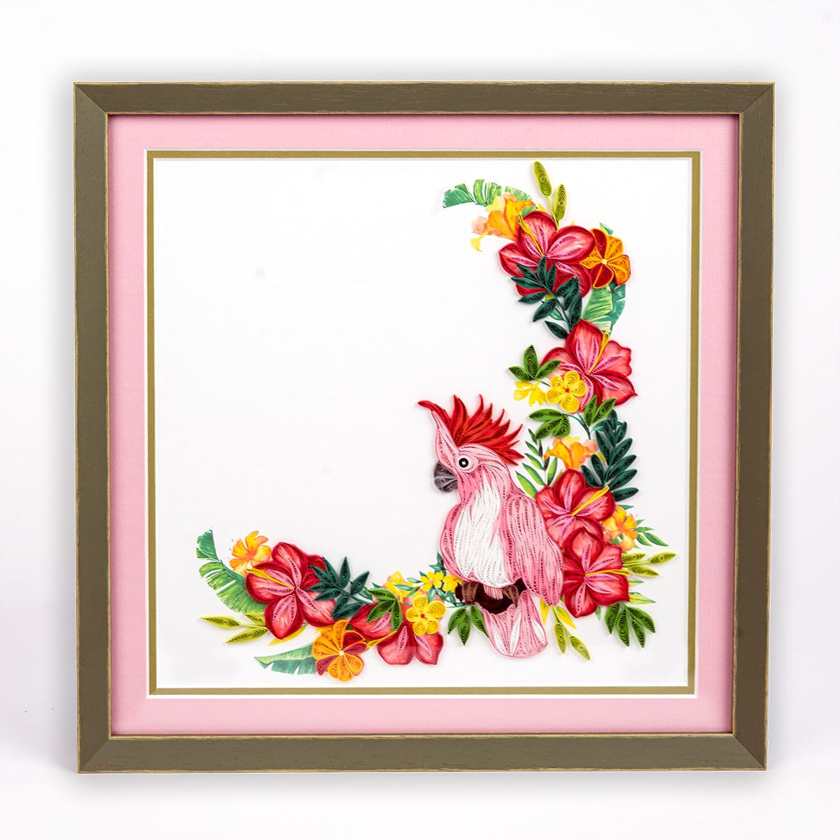LTD Vietnam Art Series - Quilled Tropical Parrot - Quilling Card - Art
