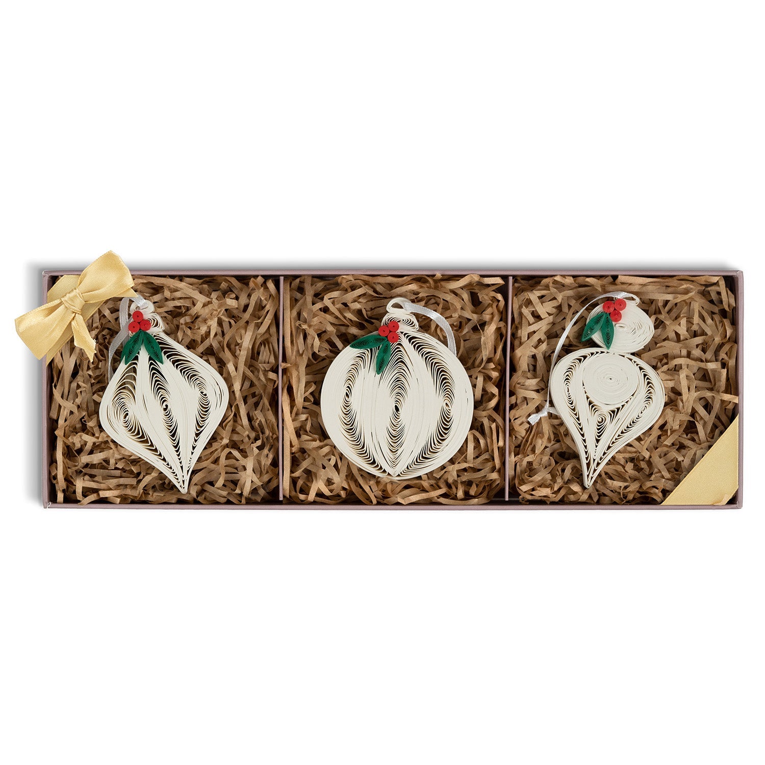 Quilled Christmas Ornaments Box Set - Quilling Card - Ornament