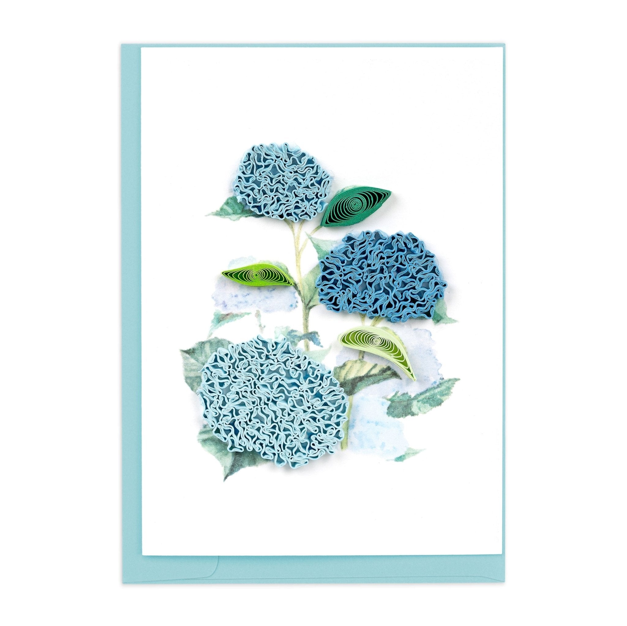 Quilled Wild Hydrangea Gift Enclosure Mini Card - Quilling Card - Gift Enclosure