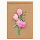 Pink Lotus Handmade Card